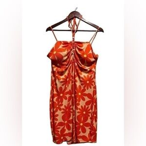 Adorable Orange Floral Dress By Madden NYC. Size‎ 3XL